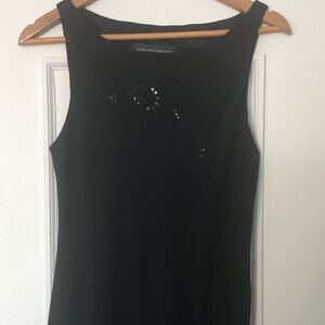Jones New York Elegant Black Dress with Silk Details